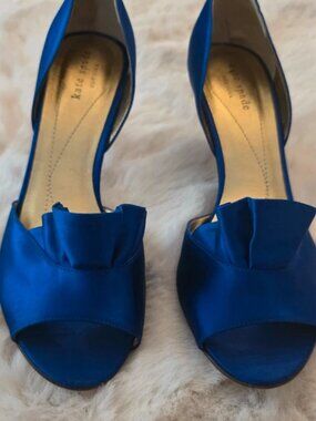 Kate Spade Blue Satin Heels